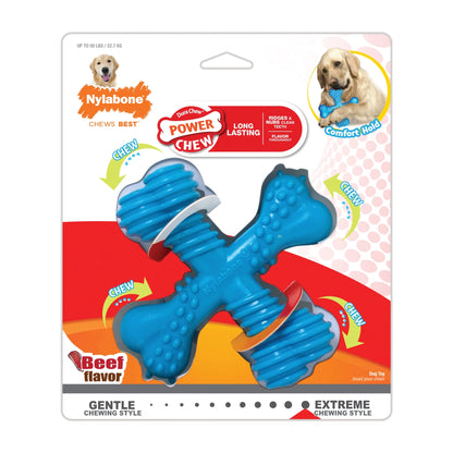 Power Chew Comfort Hold X Bone Dog Toy, Dog Chew Toy, Beef Flavor, Large, 1 Count